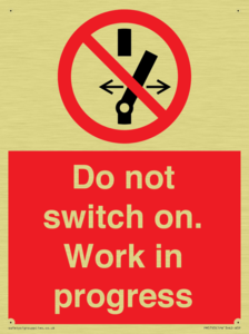 Do not switch on. Work in progress